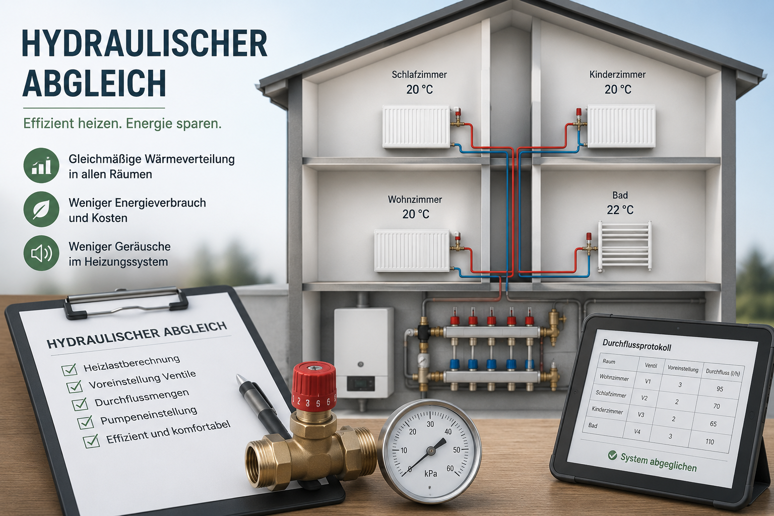 Hydraulischer Abgleich der Heizungsanlage