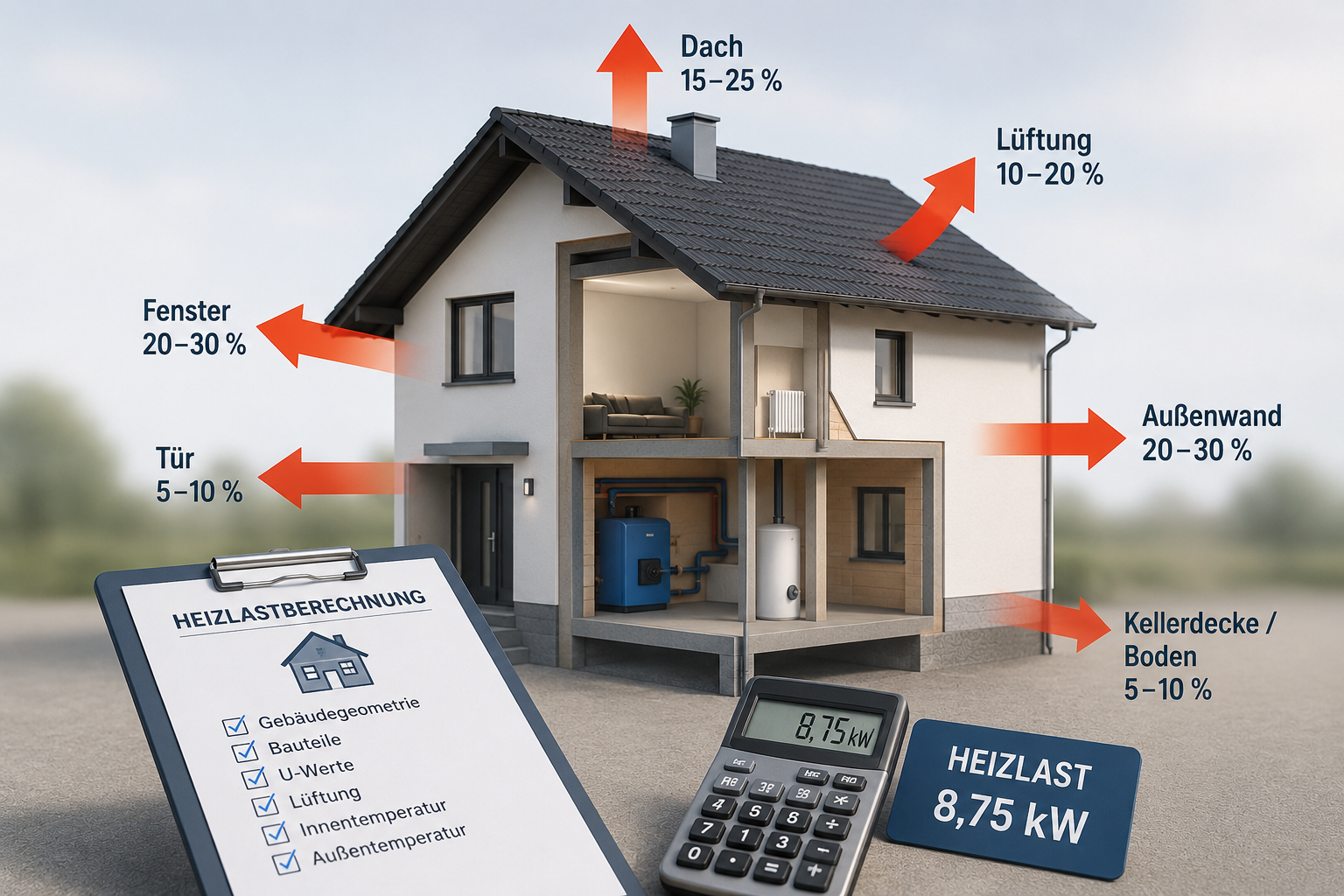 Heizlastberechnung als Grundlage für eine effiziente Wärmepumpe